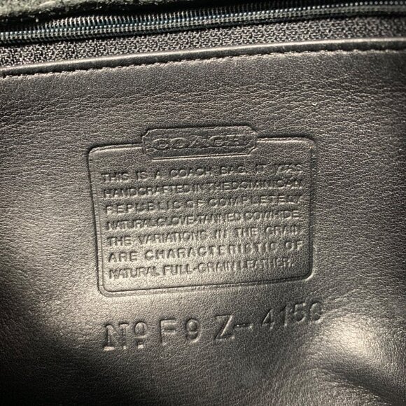 Vintage COACH Soho Fletcher 4150 Black Leather Zip Top Buckle Crossbody Bag 1999 - Picture 12 of 16